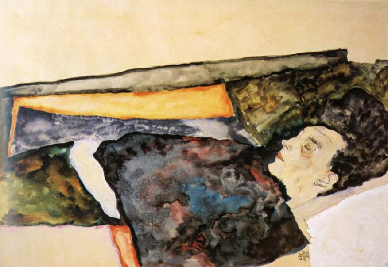 Egon Schiele The Artist-s Mother Sleeping